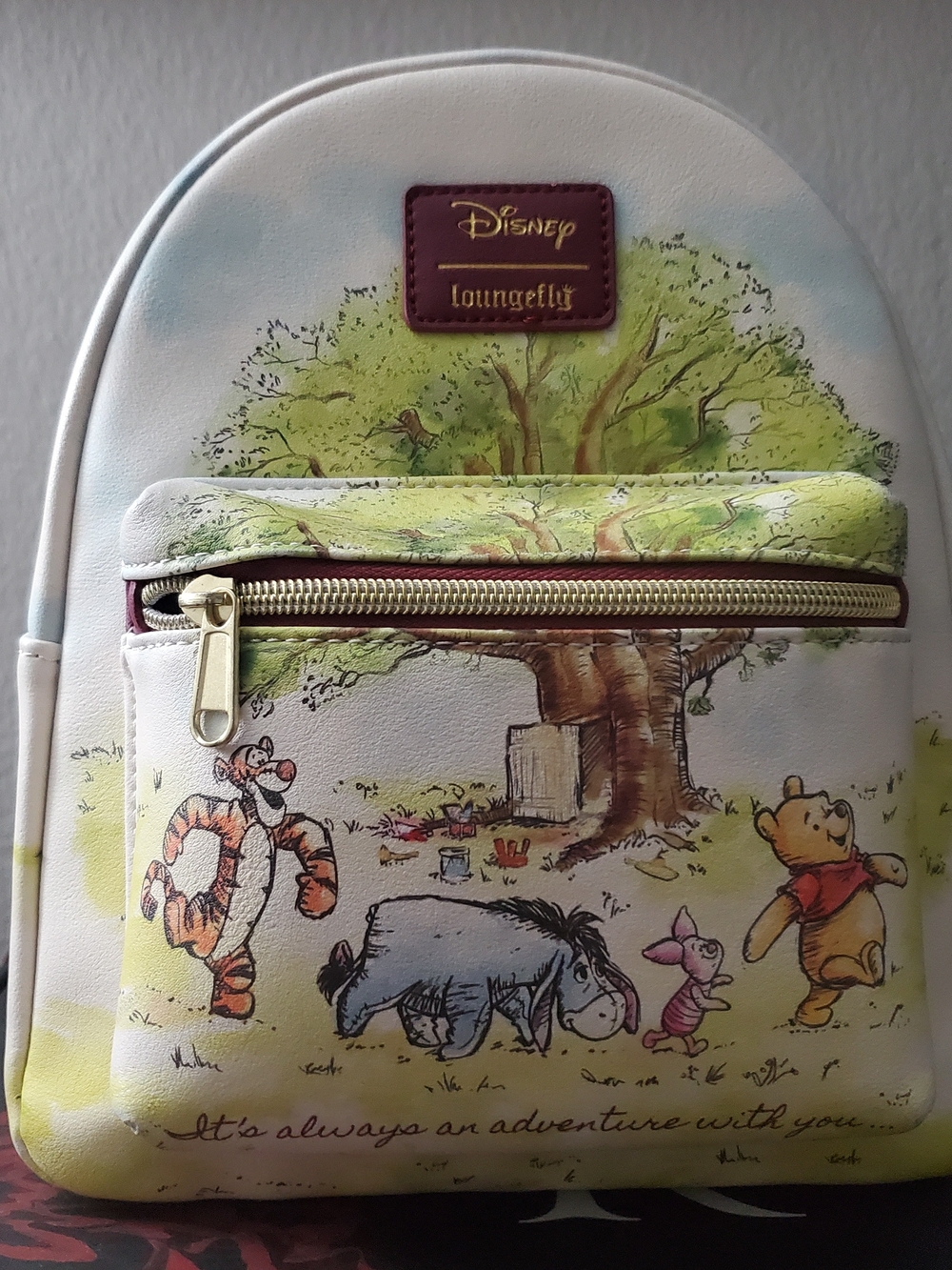 Loungefly White & Green Winnie the Pooh Tree Scene Kids Mini Backpack